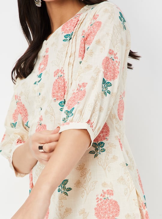 Women Floral Print Short Kurti