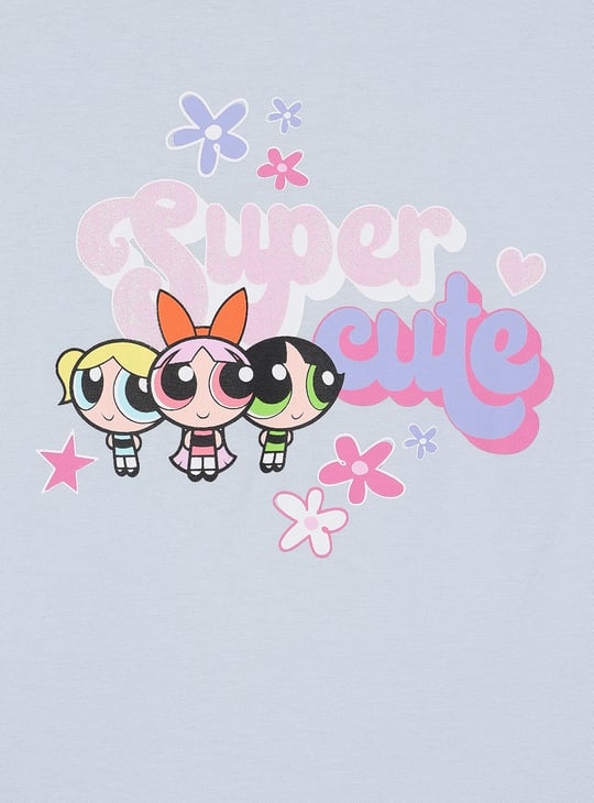 Girls Powerpuff Girls Print Sleepwear Set