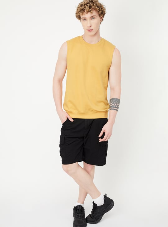 Men Solid Sports T-shirt