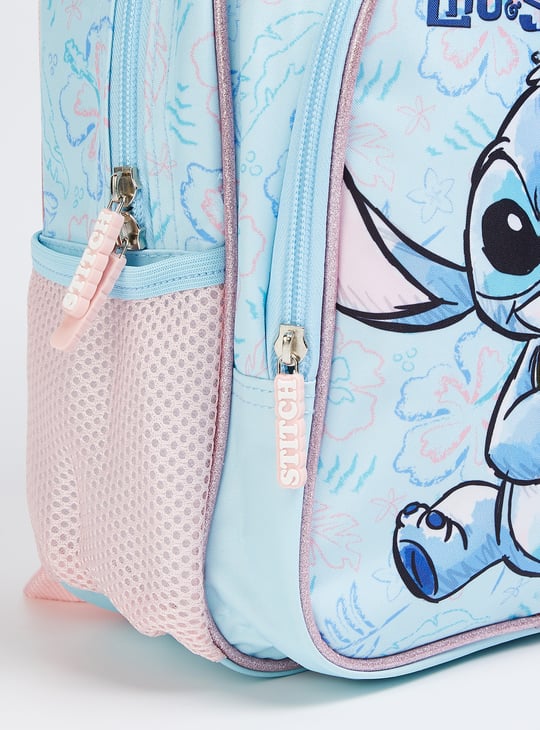 Kids Lilo & Stitch Print Backpack with Lunch Box & Sipper - Pack of 3