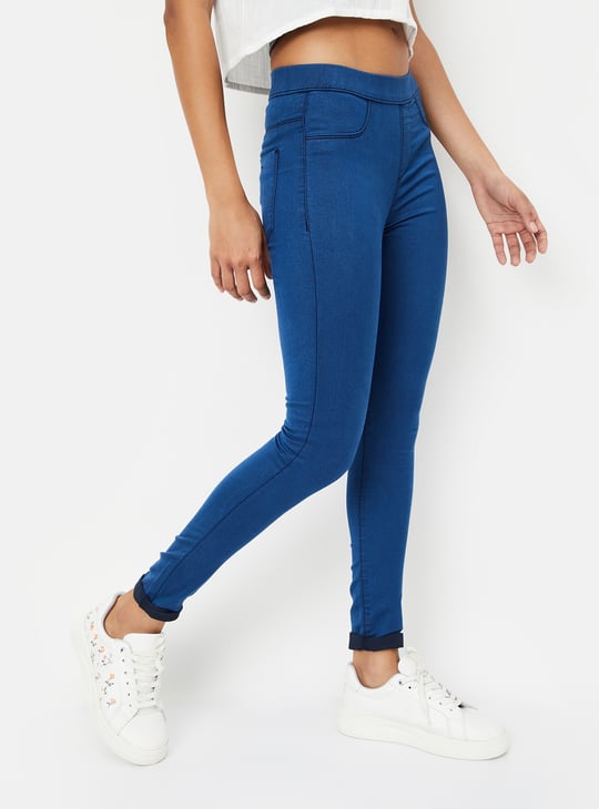 Women Solid Jeggings