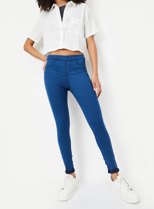 Women Solid Jeggings