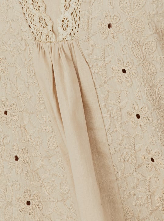 Women Embroidered A-line Kurta