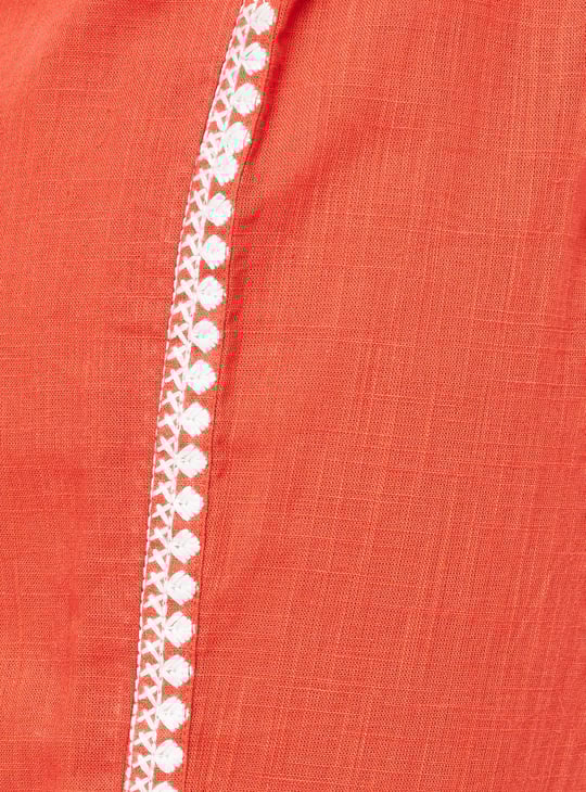 Women Embroidered Straight Kurta Set