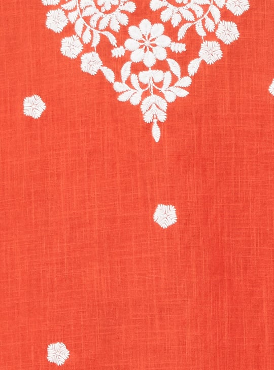 Women Embroidered Straight Kurta Set