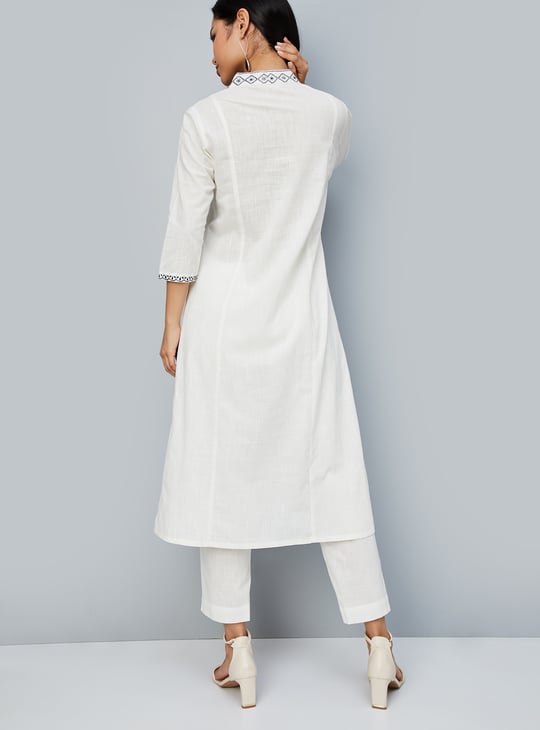 Women Embroidered A-line Kurta Set