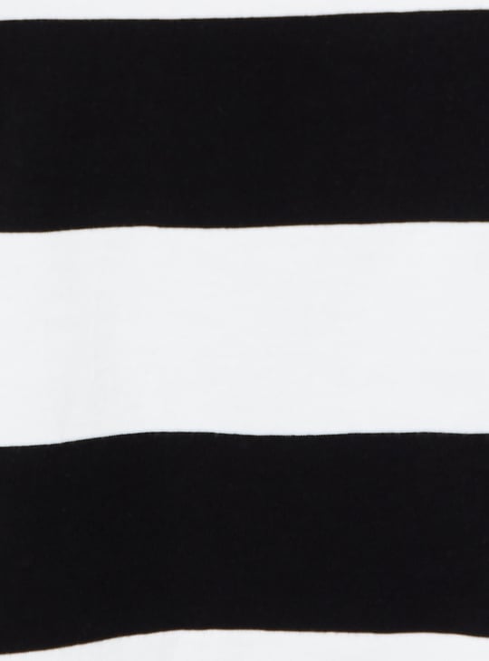 Women Striped Sports Crop Top with Camisole