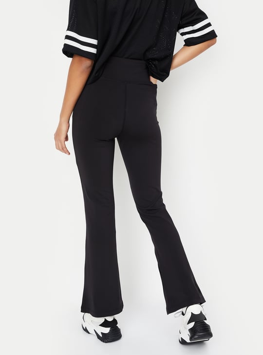 Women Solid Flared Tights