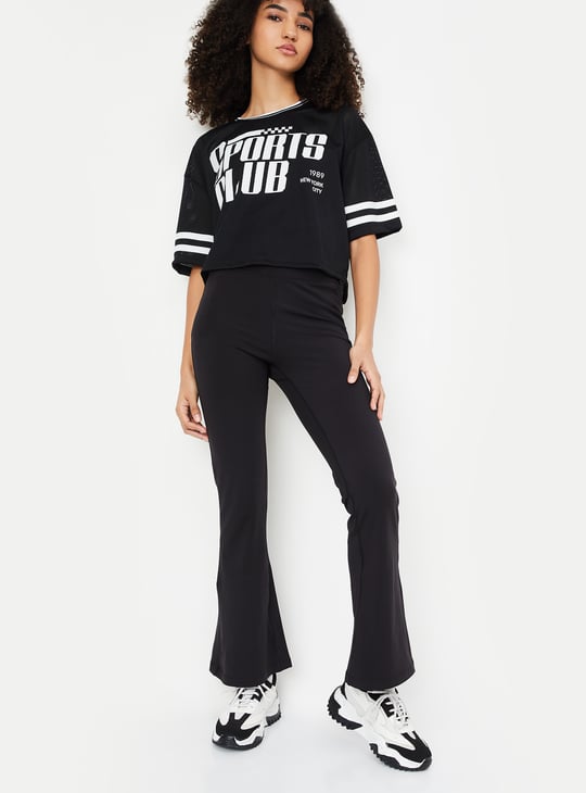 Women Solid Flared Tights