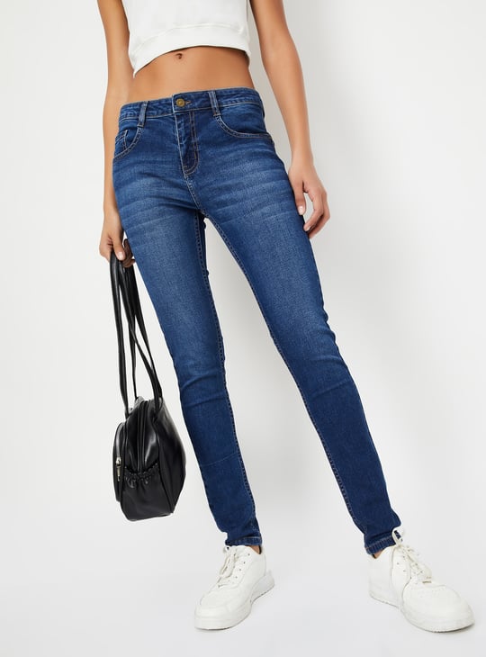 Women Washed Skinny Fit Jeans