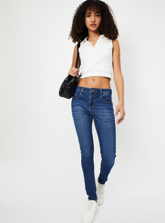 Women Washed Skinny Fit Jeans