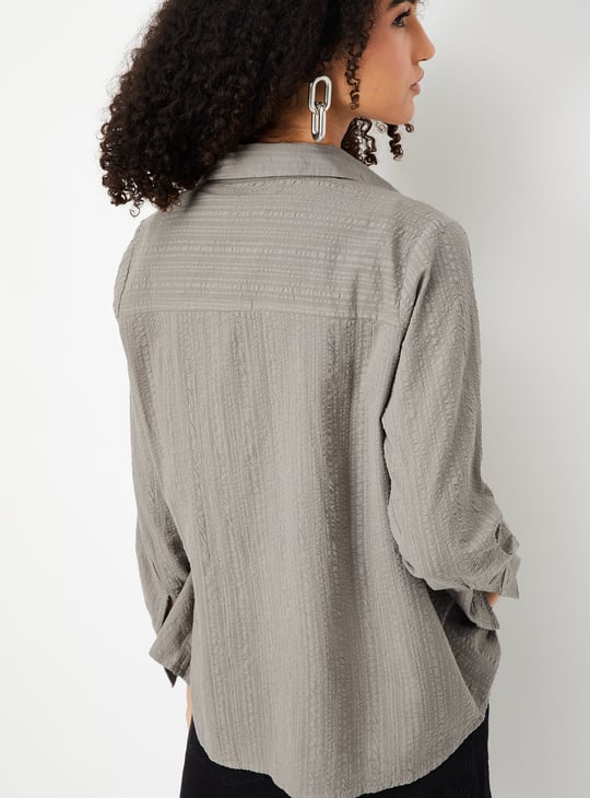 Women Seersucker Regular Fit Shirt