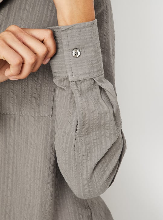 Women Seersucker Regular Fit Shirt