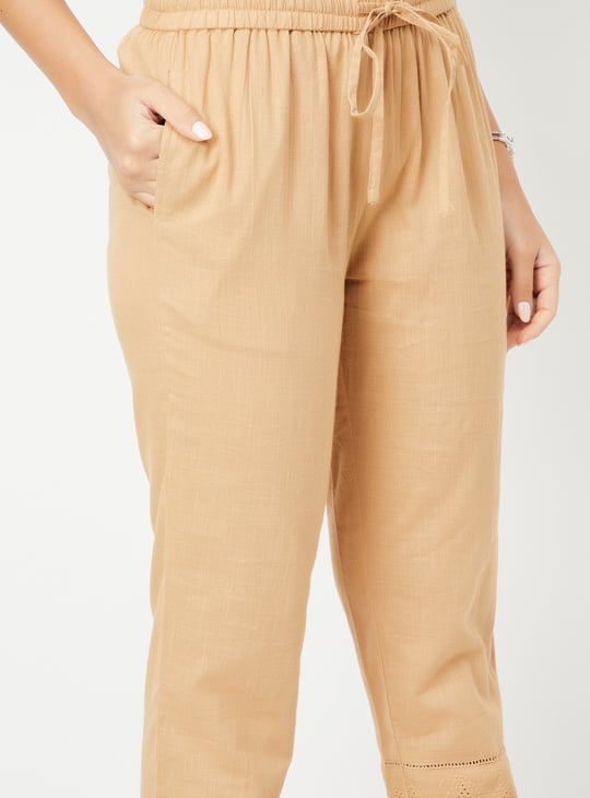 Women Schiffili Embroidered Straight Pants