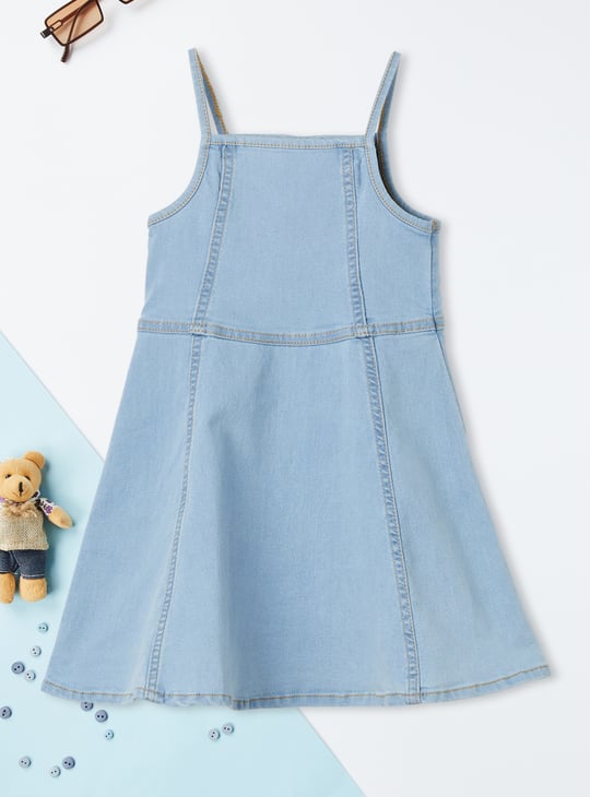 Girls Washed Denim Dress