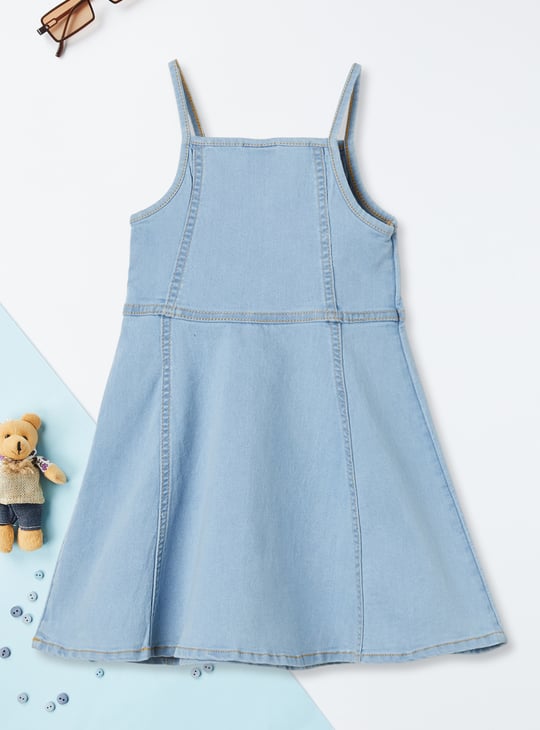 Girls Washed Denim Dress