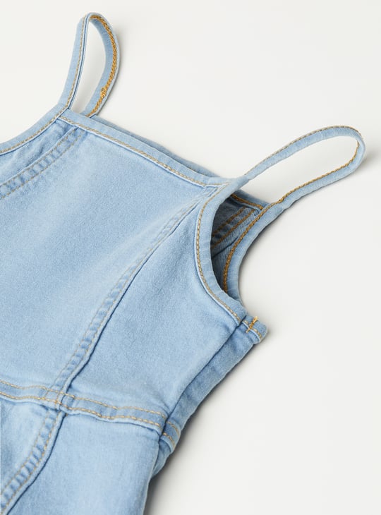 Girls Washed Denim Dress