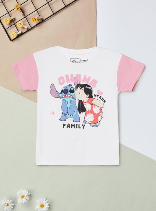 Girls Lilo & Stitch Print T-shirt