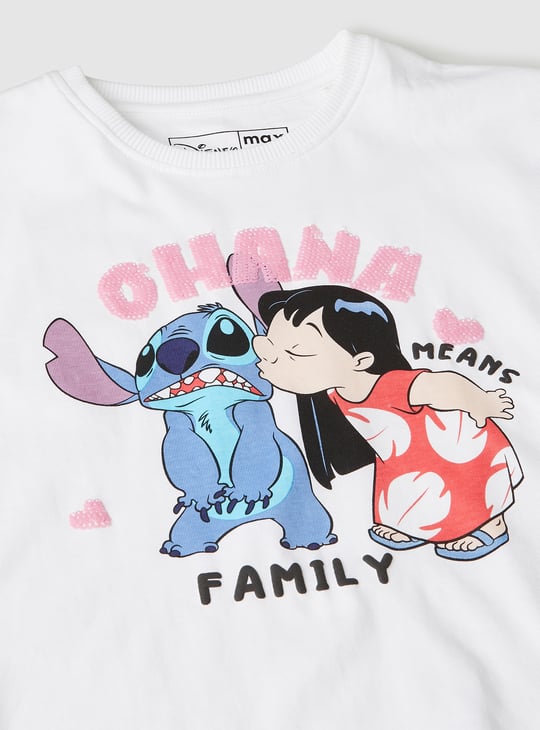 Girls Lilo & Stitch Print T-shirt