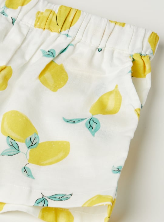 Girls Printed Shorts Set