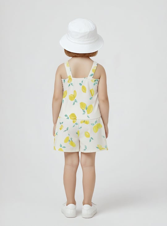 Girls Printed Shorts Set