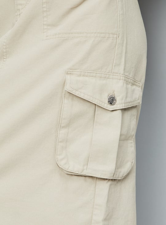 Women Solid Cargo Skirt