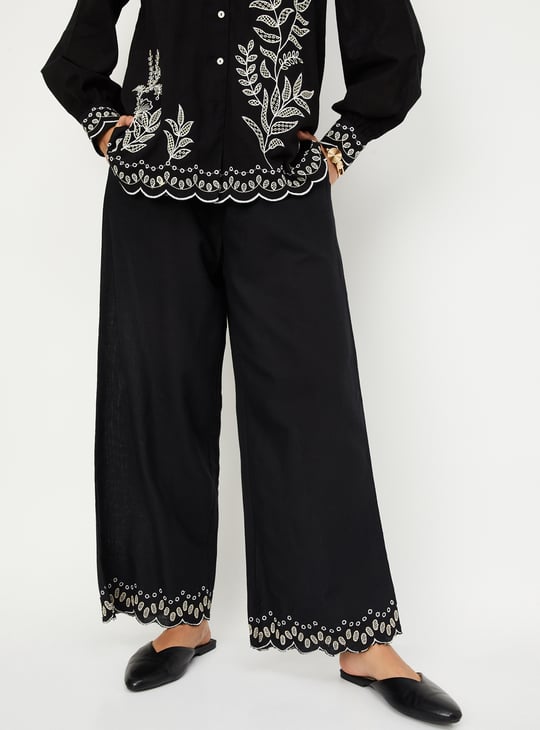 Women Embroidered Palazzos