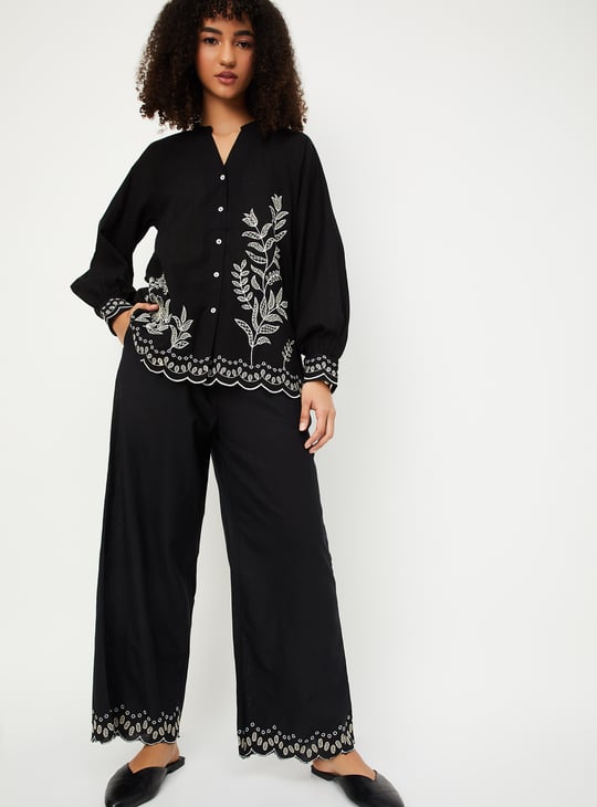 Women Embroidered Palazzos