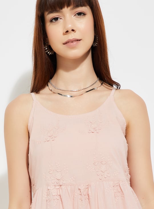 URB_N Women Embroidered Tiered Dress