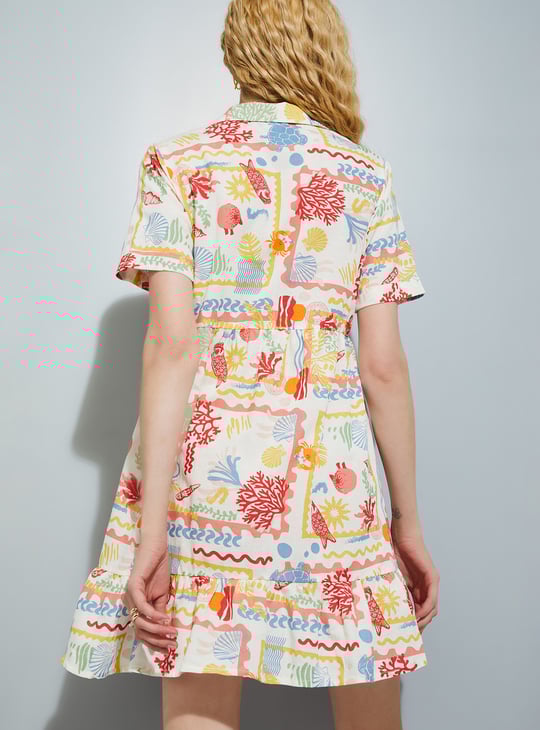 URB_N Women Printed A-line Dress