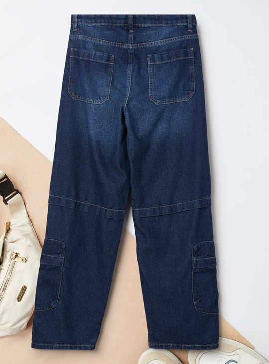 Boys Washed Cargo Jeans