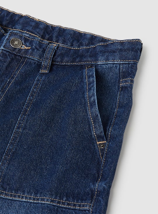 Boys Washed Cargo Jeans