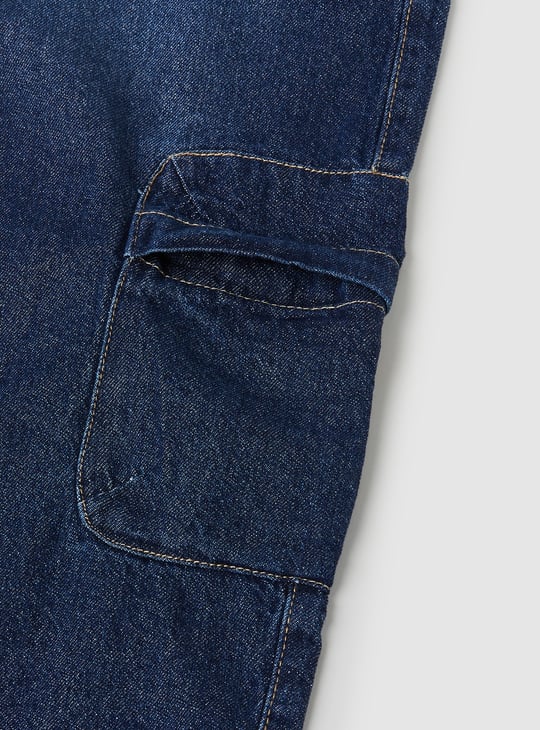 Boys Washed Cargo Jeans