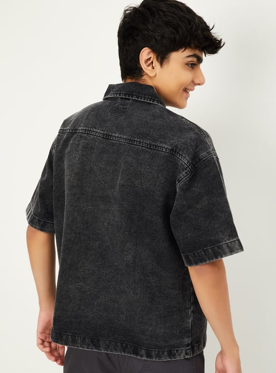 Boys Washed Denim Shirt