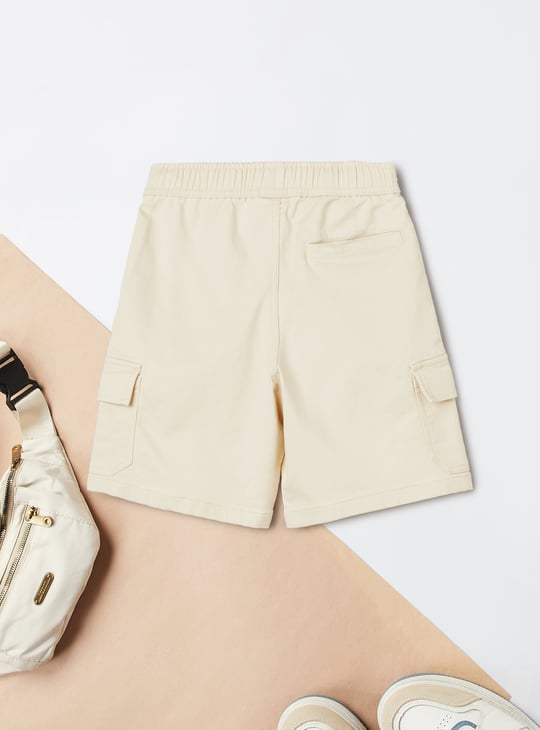 Boys Solid Cargo Shorts