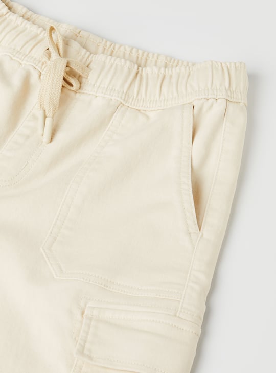 Boys Solid Cargo Shorts