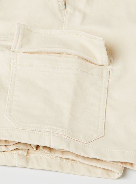 Boys Solid Cargo Shorts