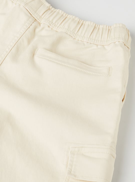 Boys Solid Cargo Shorts