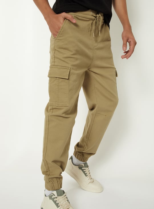 Boys Solid Cargo Joggers