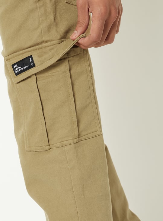 Boys Solid Cargo Joggers