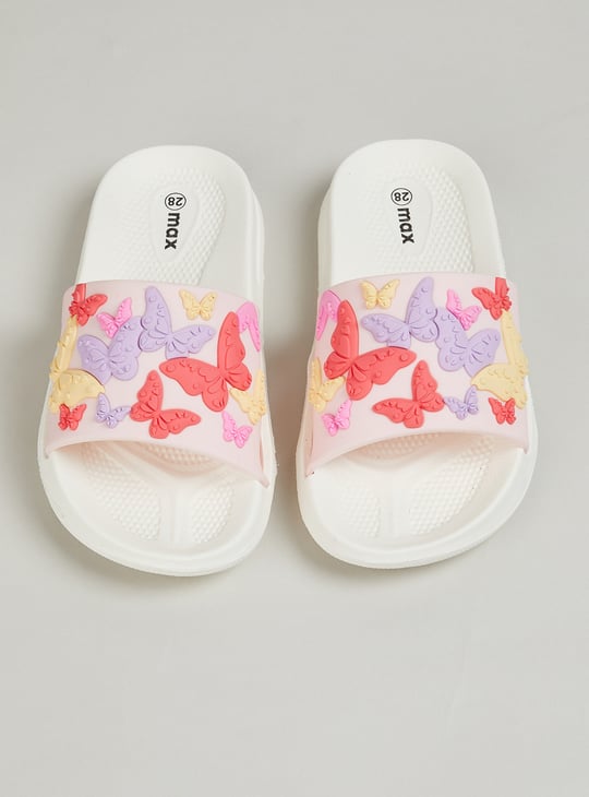 Girls Textured Sliders