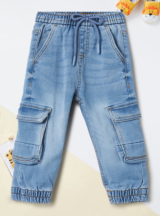 Boys Washed Cargo Jeans