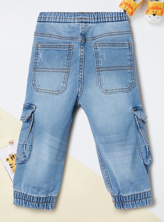 Boys Washed Cargo Jeans