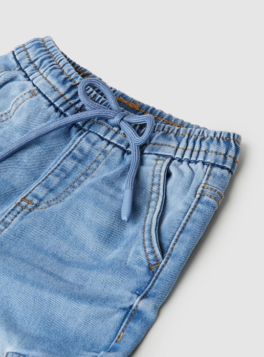 Boys Washed Cargo Jeans