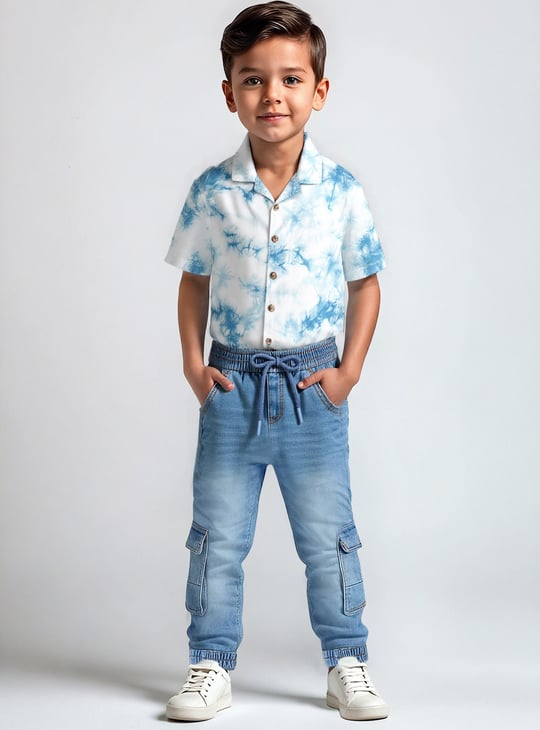 Boys Washed Cargo Jeans