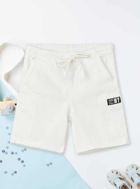 Boys Solid Cargo Shorts