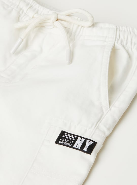 Boys Solid Cargo Shorts