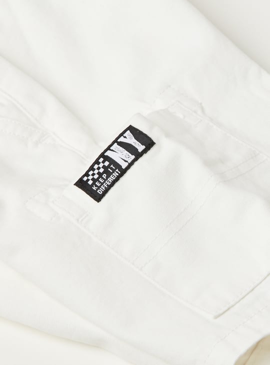 Boys Solid Cargo Shorts