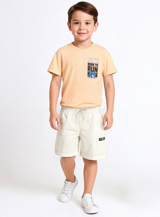 Boys Solid Cargo Shorts