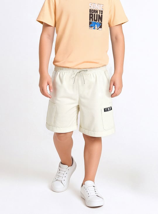 Boys Solid Cargo Shorts